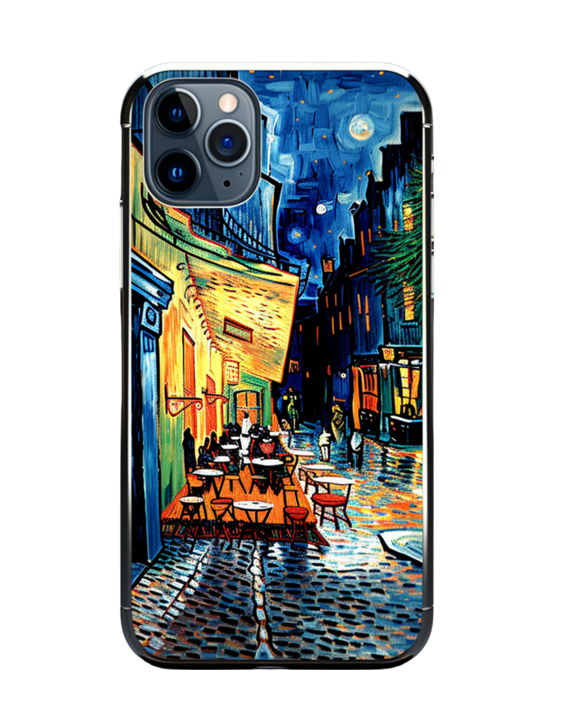 Cafe Terrace at Night - iPhone 15 Cases & More - Brixxa