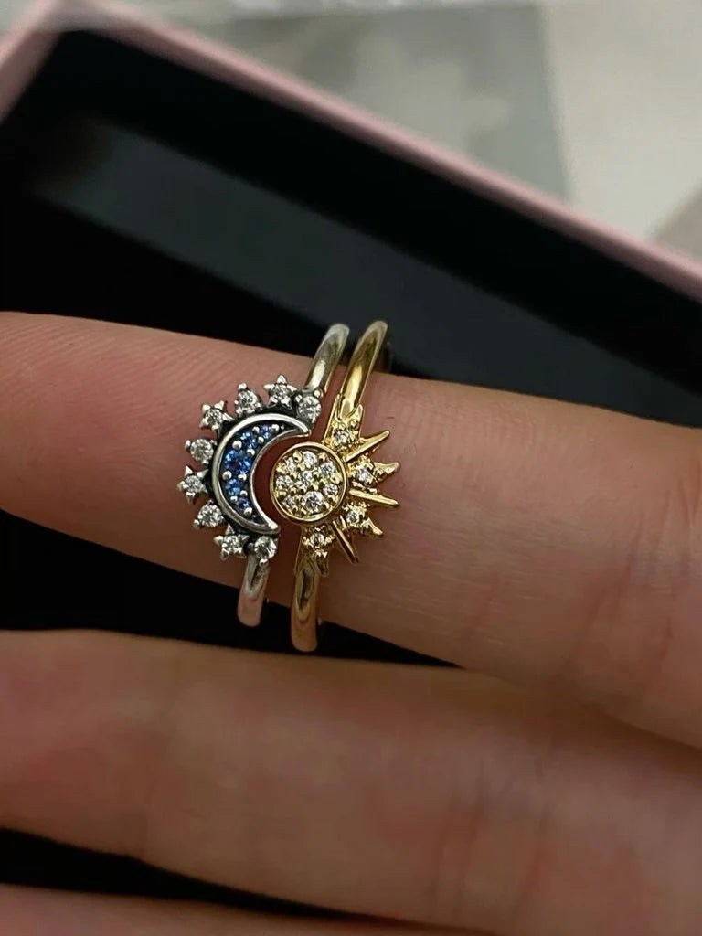 Sun & Moon Ring Set